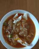 Sopa de ajo con espárragos