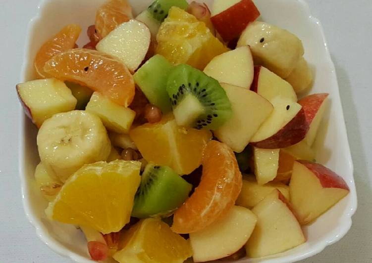 سلطة فواكة مفيدة وشهية 🍎🍇🍌🍓🍒🍈🍊🍉🍏🍑🍐🍍
