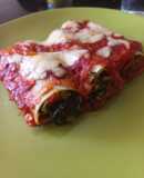 Canelones rellenos de acelga