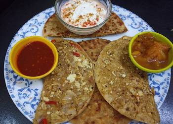 Easiest Way to Cook Perfect Paneer bhujji paratha