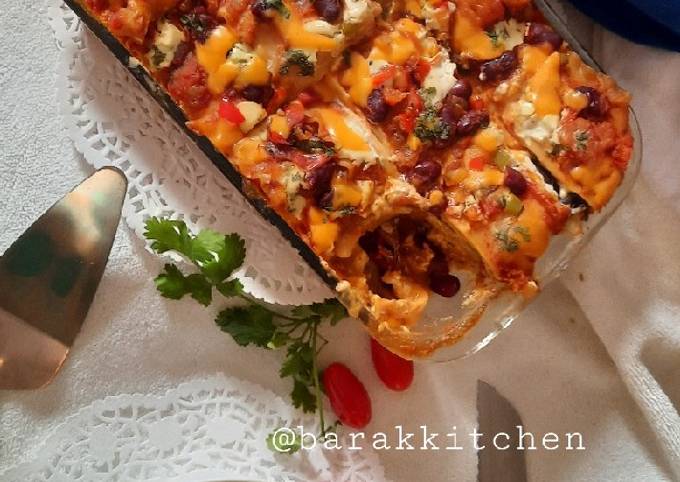 Vegetable Lasanga with Hung Curd and Chedder Cheese Recipe