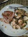 Pepper bass & asparagus squid
