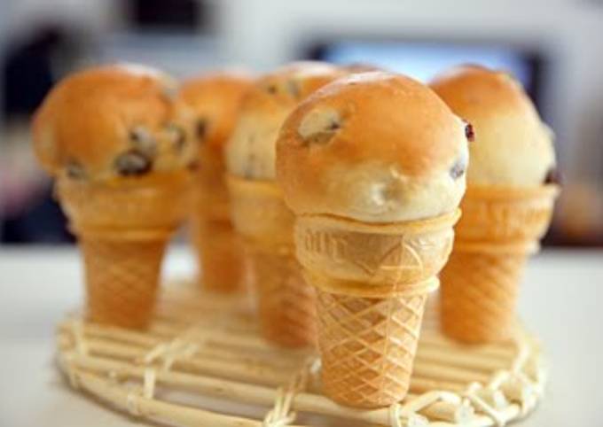 Recipe of Perfect Ice Cream Cone Buns
