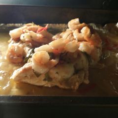 A picture of Baked Chicken and Shrimp.