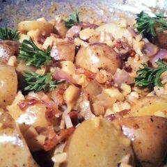 A picture of Potato Cheesy Bacon Mushroom Overload.