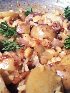 A picture of Potato Cheesy Bacon Mushroom Overload.