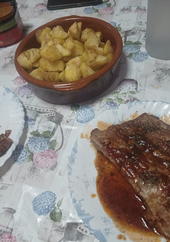 Una foto de Costillas en salsa barbacoa