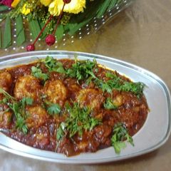 A picture of Prawn Tikka Masala/Amma Style.