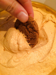 A picture of Easy Pumpkin Dip with Ginger Snaps.
