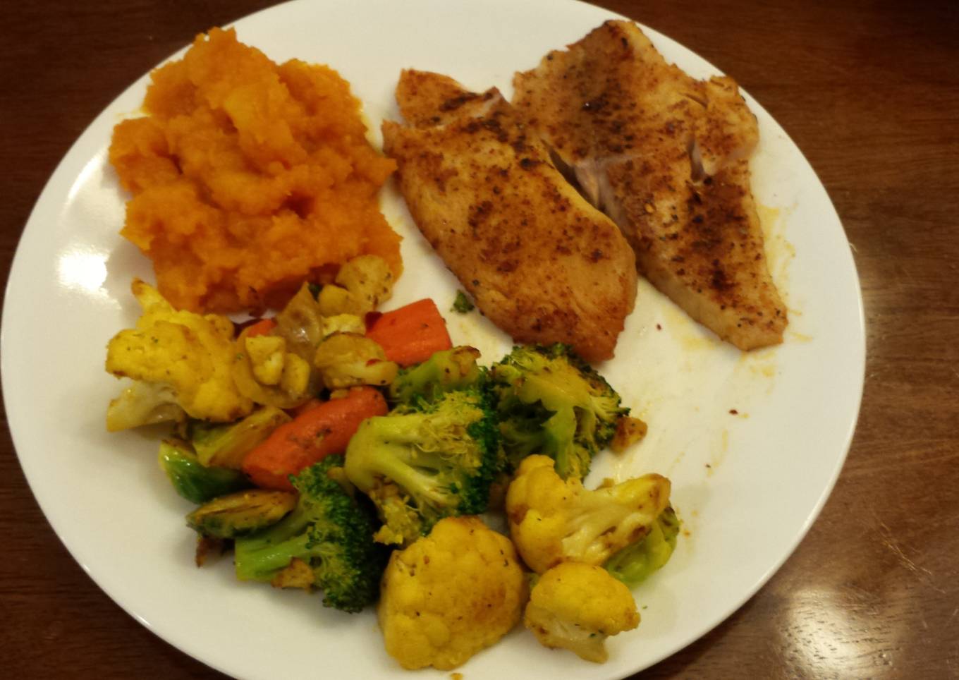 Tilapia W/Roasted Vegetables