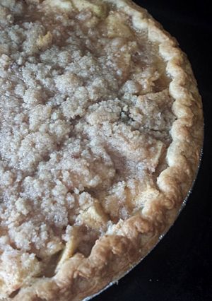 A picture of Cream cheese crust apple pie.