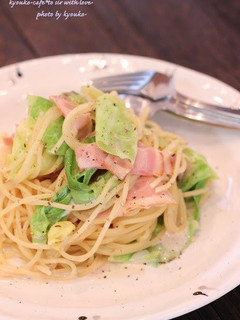 A picture of Spring Cabbage & Soy Milk Pasta.