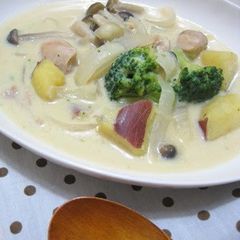 Chicken and Sweet Potato Soy Milk Stew A picture of Chicken and Sweet Potato Soy Milk Stew.