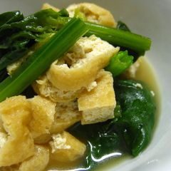 A picture of Simply Simmered Spinach & Fried Tofu.
