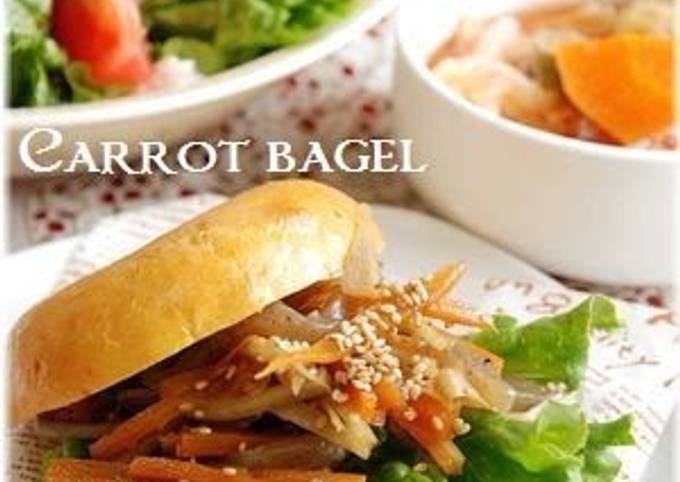 Steps to Prepare Favorite Healthy Carrot Bagels