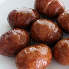 A picture of Chestnuts Simmered in Japanese Sake.