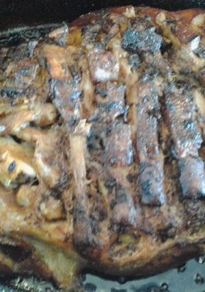 A picture of Pernil (pork picnic shoulder).