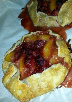 A picture of Rustic strawberry tart (Galette).