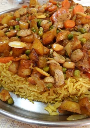 صورة لوصفة برياني خضراوات اصفر (للصوم)