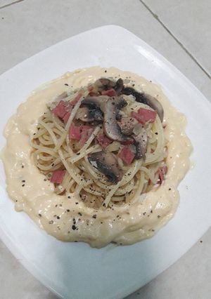 Foto resep Spaghetti mushroom with cream sauce