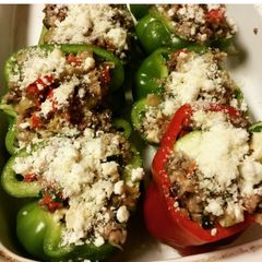 Stuffed peppers A picture of Stuffed peppers.