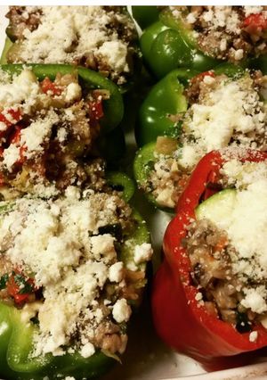 A picture of Stuffed peppers.