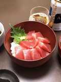 Tekka Don with Sushi Rice (Sushi Vinegar with Kombu Dashi)