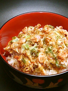 A picture of Sweet and Thick Tempura Rice Bowl Sauce for Bento.