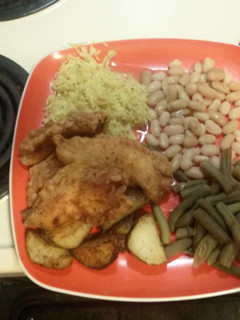 A picture of Southern fried chicken.