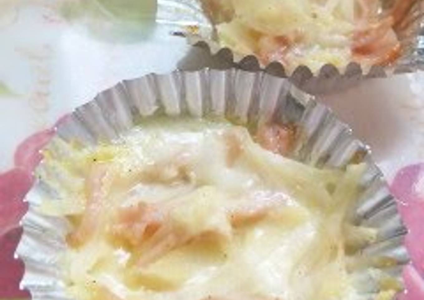 Baked Potato, Mayonnaise and Cheese Cups for Bento