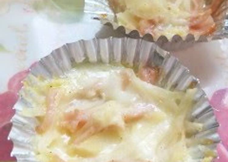 Baked Potato, Mayonnaise and Cheese Cups for Bento