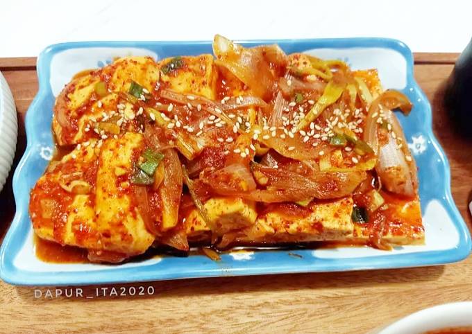 Resep Tahu Rebus Bumbu Pedas / Dubu Jorim, Menggugah Selera