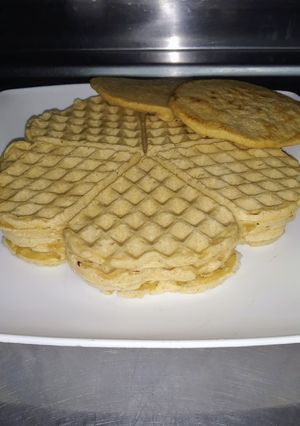 Una foto de Wafles de avena salados