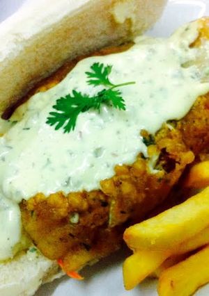 A picture of Crispy Fish Fillets sandwiches.