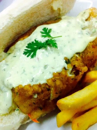 Recipe Sandwich Fillet Ikan Renyah which So Delicious