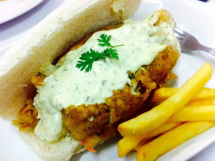 Recipe Sandwich Fillet Ikan Renyah which So Delicious