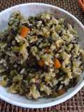Wok vegetal con arroz, legumbres y vegetales