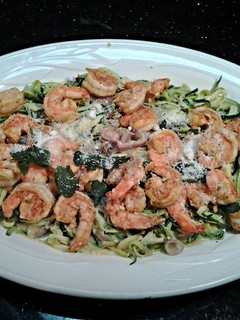 A picture of Shrimp Scampi with Zucchini Noodles.