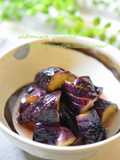 Colorful Chinese-Style Steamed Eggplant for Bento (Microwave)