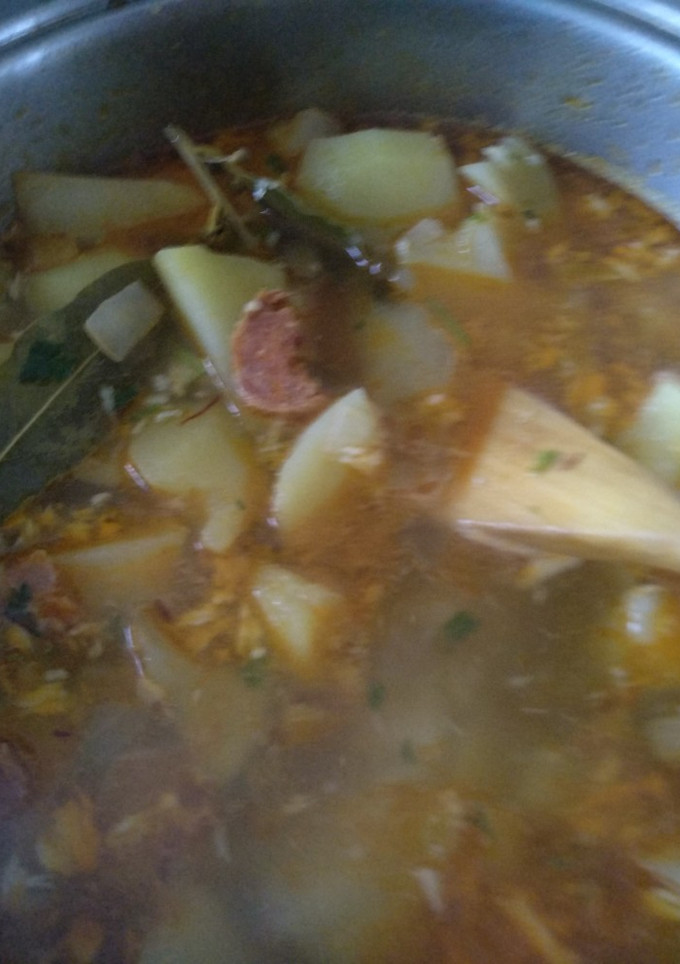 Una foto de Patatas con chorizo