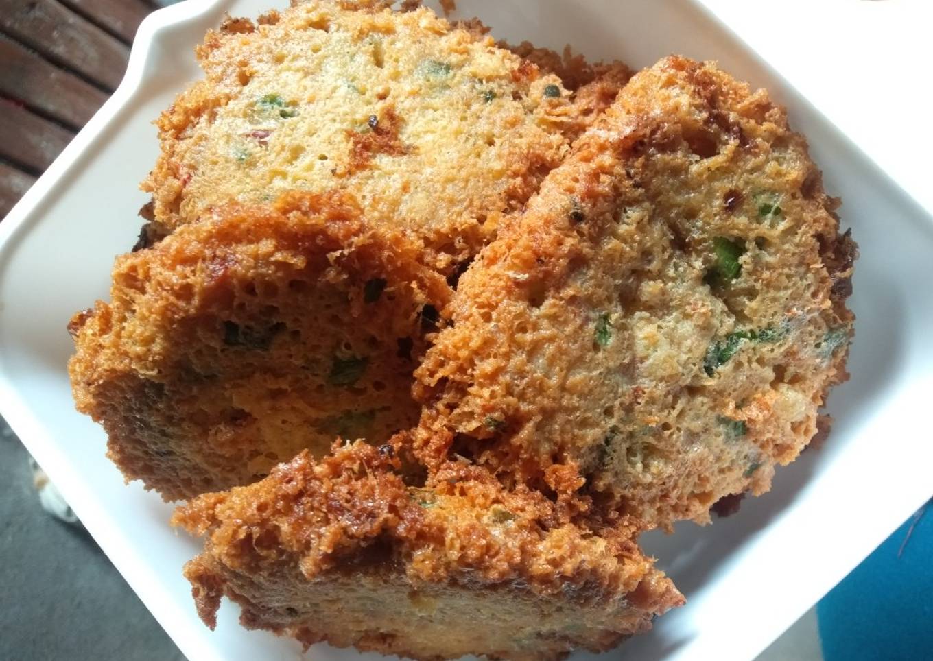 Telur ikan dadar krispi