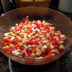 A picture of Chopped Chickpea Greek Salad.