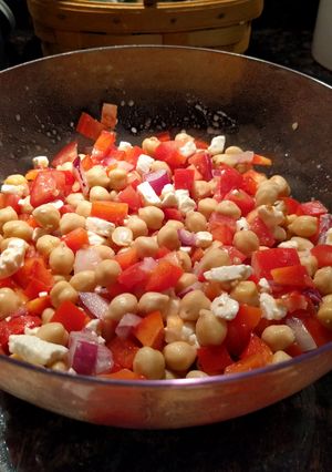 A picture of Chopped Chickpea Greek Salad.