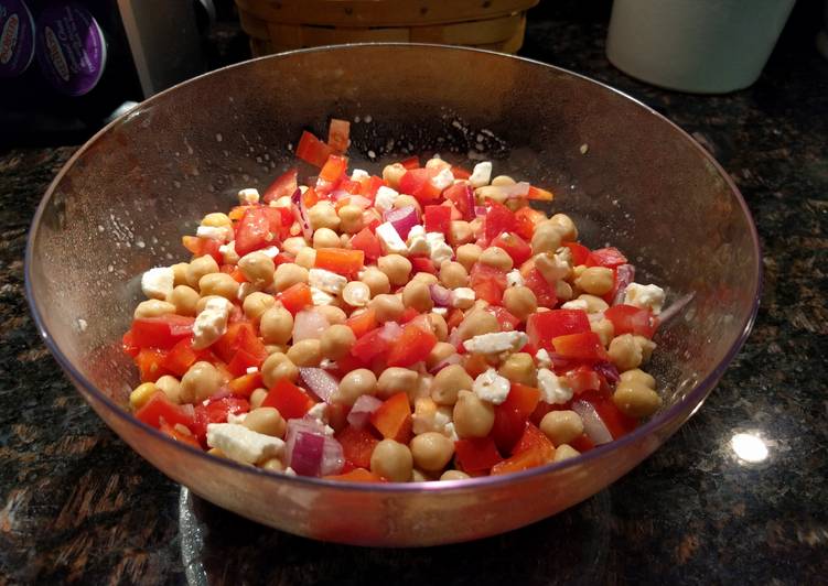 Easiest Way to Make Super Quick Homemade Chopped Chickpea Greek Salad