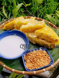 Hình của món Bánh chuối hấp nước cốt dừa.
