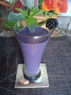 Una foto de Batido de moras