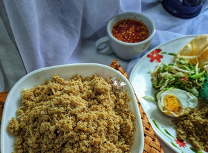 Gambar Serunding ikan nasi kerabu