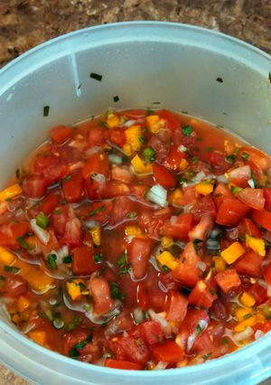 A picture of Sarah's Pico de Gallo.