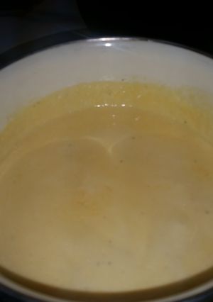A picture of Low carb condensed cheese soup.