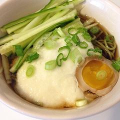 A picture of Chilled Matcha Soba with Grated Yamaimo.